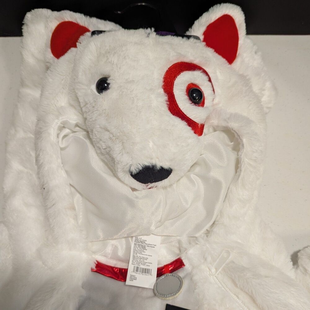 Target Bullseye Dog Toddler Jumpsuit Halloween Costume Hyde & EEK! 2T-3T NWT - Picture 3 of 10
